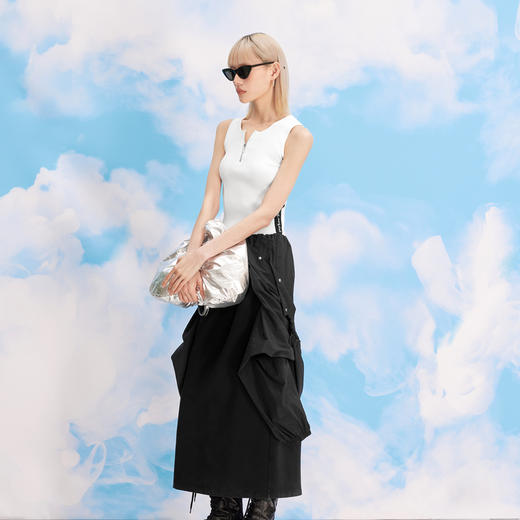 【商场同款】麦檬春秋针梭拼接连衣裙4F2290101Q 商品图2