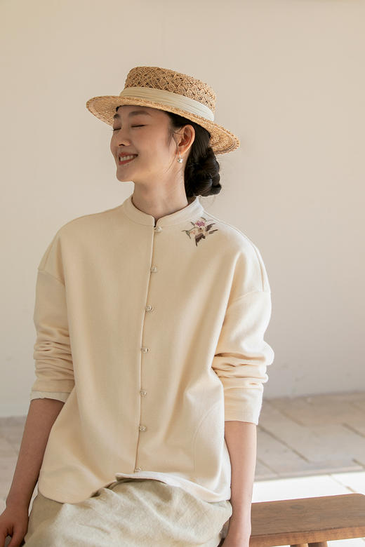 牧衣游原创 绒面棉刺绣短外套限量福利款 潮落【不支持会员折】 商品图5