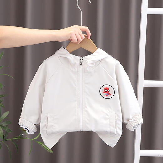 【新品抢先看！春款外套！】2025男童宝宝新款 卡通连帽拉链 洋气休闲简约百搭 婴幼儿服装外套-QQ 商品图7