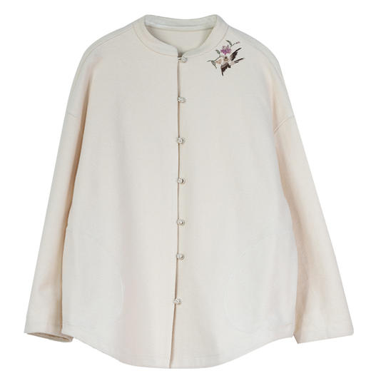 牧衣游原创 绒面棉刺绣短外套限量福利款 潮落【不支持会员折】 商品图4