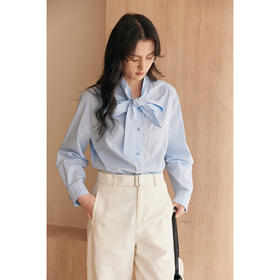 HeyDress法式飘带宽松衬衫