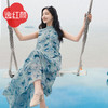 上海逸红颜春辰2025年夏季新款棉印花散摆度假风新中式旗袍连衣裙 商品缩略图3