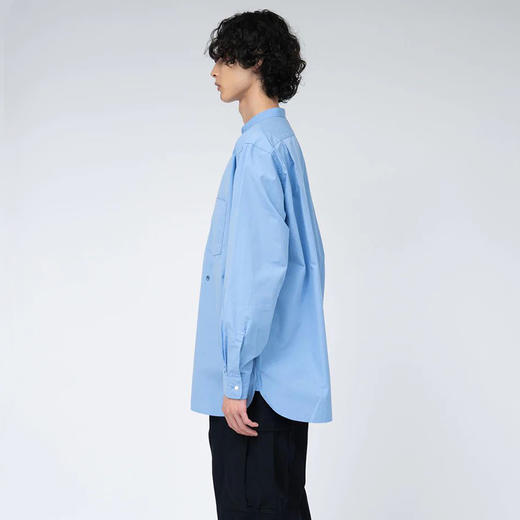 nanamica Band Collar Wind Shirt 男女中性款立领按扣长袖衬衫 商品图1