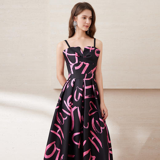 EITIE爱特爱夏季新款洋气气质时尚显白印花吊带连衣裙7777423 商品图3