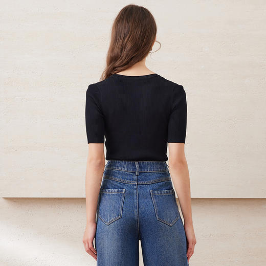 EITIE爱特爱春季新款时尚修身显瘦针织衫7701401 商品图10