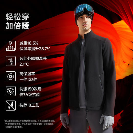 素湃Supield秋冬保暖抓绒衣秋冬打底衫外套拉链开衫高弹力抗静电 商品图4