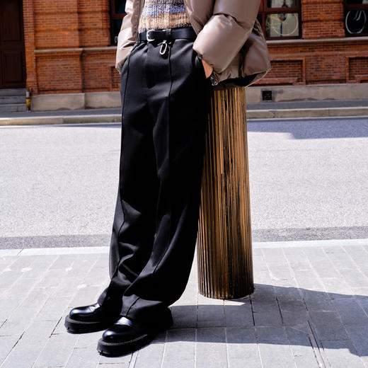 GXG男装 黑色直筒西装裤男士斯文商务休闲裤长裤  冬季热卖爆款休闲裤 商品图2