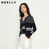 NEELLY纳俪商场同款春新款条纹针织吊带开衫两件套女舒适简约上衣N25022A01069 商品缩略图0
