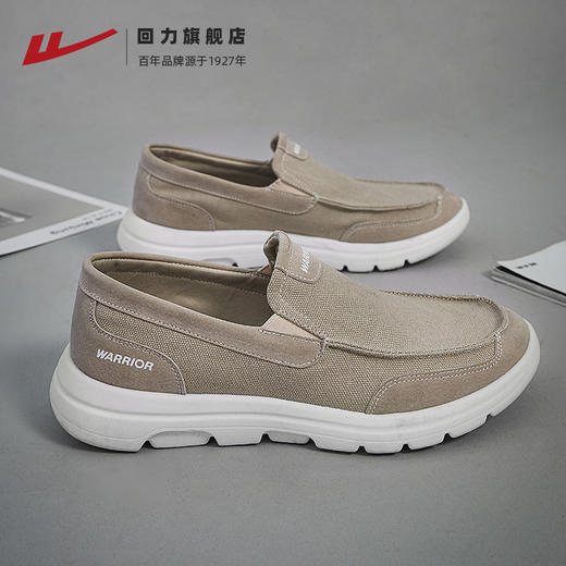 回力一脚蹬男鞋春季新款百搭懒人男士休闲帆布鞋子老北京布鞋男款0636 商品图4