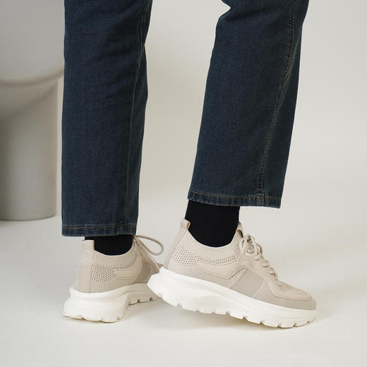 豪麟名鞋奥莱迪嘉男鞋休闲鞋织物DJWTO51MX206杏色  原价1660元 商品图2