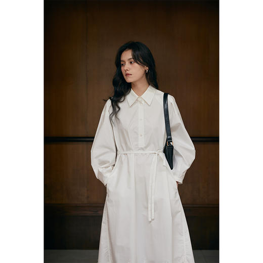 HeyDress衬衫领拼蕾丝连衣裙 商品图3