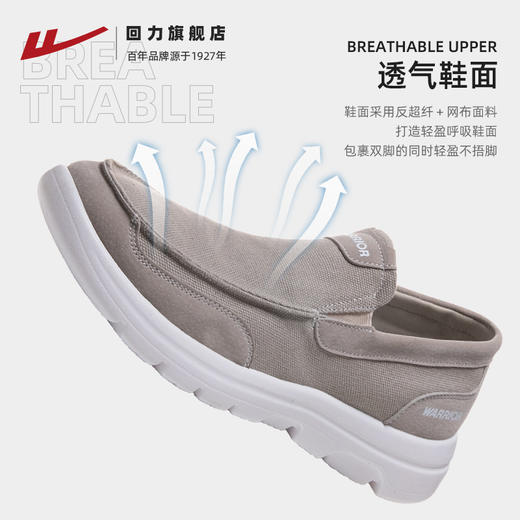 回力一脚蹬男鞋春季新款百搭懒人男士休闲帆布鞋子老北京布鞋男款0636 商品图1