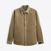 GXG男装 卡其色灯芯绒细腻舒适休闲翻领长袖衬衫  冬季热卖衬衫 商品缩略图4