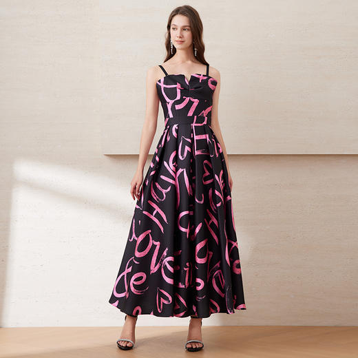 EITIE爱特爱夏季新款洋气气质时尚显白印花吊带连衣裙7777423 商品图4