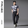 PINLI品立2025春夏新款潮牌宽松短袖T恤男士简约百搭拼料休闲上衣B252111003 商品缩略图4