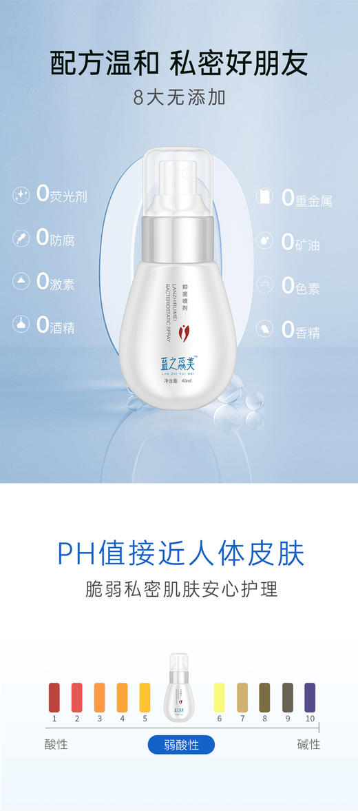 蓝之蕊美抑菌喷剂  40ml/瓶 商品图5