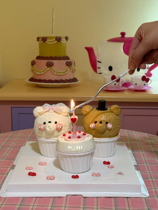 情人节限定|小熊纸杯蛋糕（含蜡烛） 商品图2