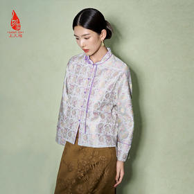 SAINTJOY/上久楷 女式宋锦外套 中式上衣 中国风 复古 龙凤穿莲纹锦 CY1024207027