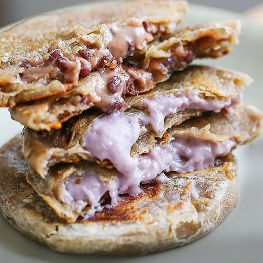 下厨房荞麦煎饼|5分钟搞定早餐/下午茶，配料干净好吃无负担|芋泥马蹄/红豆 2种口味 商品图0