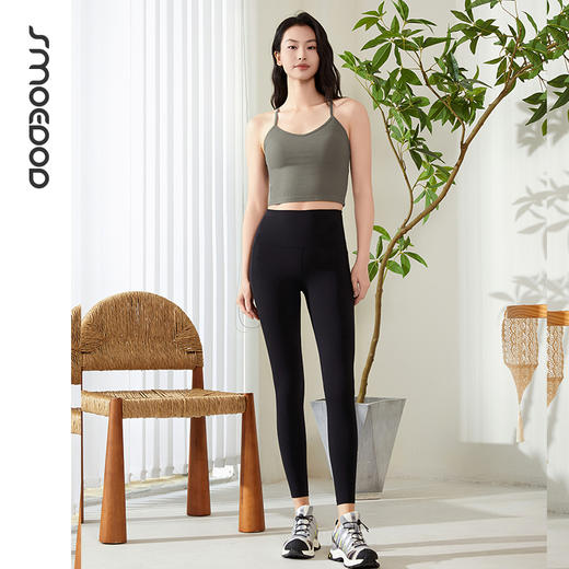 SMOEDOD/水沐伊朵交叉美背固定一体杯时尚螺纹肌理感优雅气质50190 商品图4