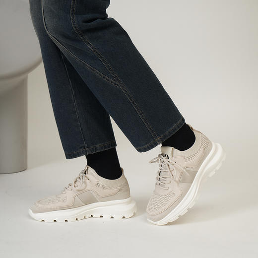 豪麟名鞋奥莱迪嘉男鞋休闲鞋织物DJWTO51MX206杏色  原价1660元 商品图1