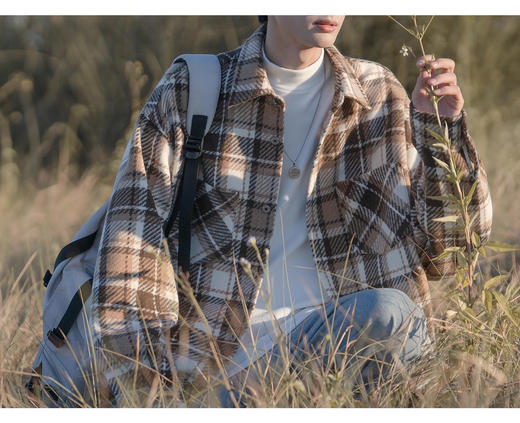 裁缝学苑MQ54 翻领夹克落肩格子衬衫纸样衬衣男装上衣样板打版裁剪 商品图3