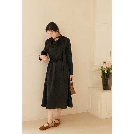 HeyDress新中式荡领飘带连衣裙 商品图3