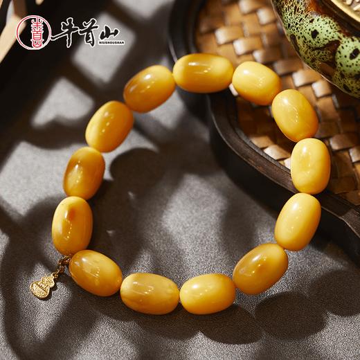 牛首山善缘蜜蜡系列手链本命年红绳串女编织手绳简约闺蜜新年礼物 商品图1