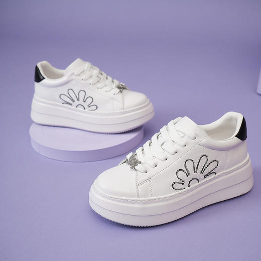 豪麟名鞋奥莱迪嘉女鞋时尚休闲鞋牛皮革DJJGA51WX015黑色  原价1660元 商品图3