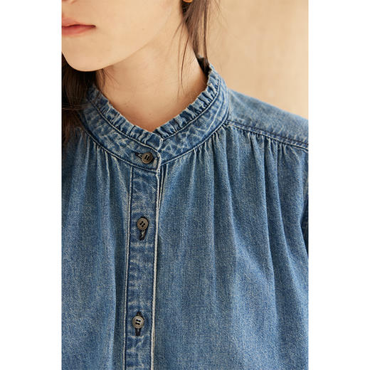 HeyDress花边领百搭牛仔衬衫 商品图1