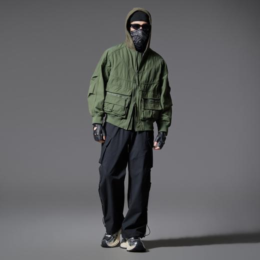 PINLI品立2025春季新款潮牌户外直筒长裤男士大口袋宽松工装裤子GD251117091 商品图3