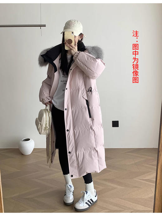 裁缝学苑AS416长款羽绒服纸样女装新款毛领连帽工装鹅绒服外套样板 商品图1