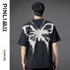 PINLI品立2025春夏新款男蝴蝶印花圆领休闲短袖T恤上衣B252111010 商品缩略图3