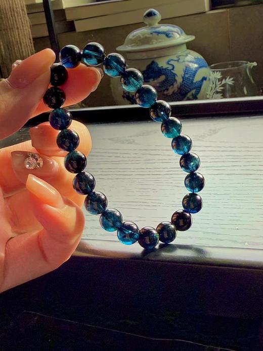 8mm单圈全色蓝碧玺手串 商品图2