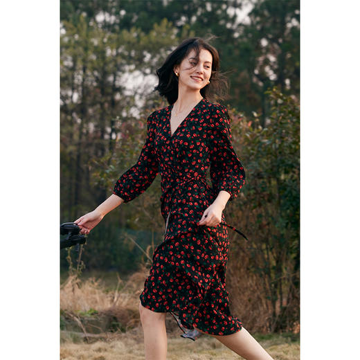 （合作款）HeyDress法式小玫瑰裹身茶歇裙 商品图0