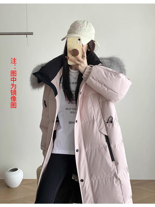 裁缝学苑AS416长款羽绒服纸样女装新款毛领连帽工装鹅绒服外套样板 商品图4