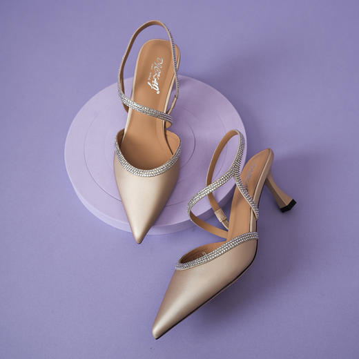 豪麟名鞋奥莱迪嘉女鞋半凉鞋DJYYO51WB201杏色  原价1660元 商品图3