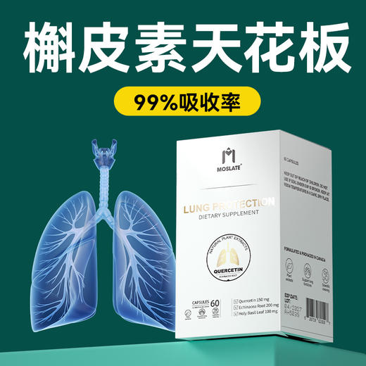 Moslate北美高端进口官方正品槲皮素胶囊养肺护肺肺部保健品清 商品图1