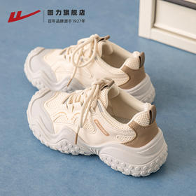 回力女鞋新款春季户外爬山登山鞋女款丑萌老爹鞋徒步运动鞋子765N
