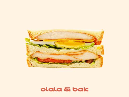 奥尔良鸡胸肉低卡三明治（半份装） 商品图0