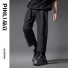 PINLI品立2025春夏新款暗纹直筒裤黑色休闲九分裤子男士百搭潮牌B252117019 商品缩略图2