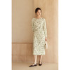 HeyDress新中式印花褶皱连衣裙 商品缩略图0