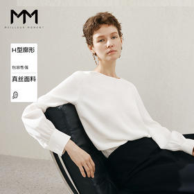 【商场同款】麦檬春秋圆领百搭真丝高包容性衬衫5F2121141
