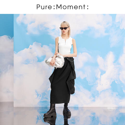 【商场同款】麦檬春秋针梭拼接连衣裙4F2290101Q 商品图1