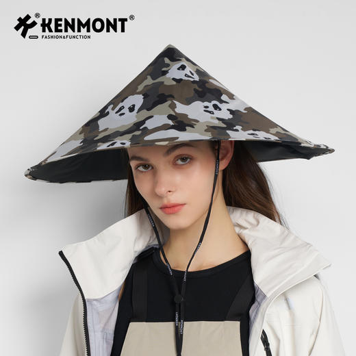 卡蒙晴雨两用黑胶防晒帽帽头戴式可折叠伞帽户外遮阳KM-6168/6127/6126 商品图9