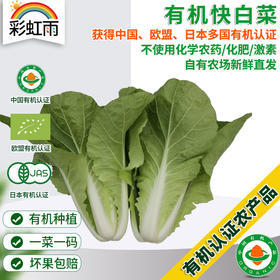 彩虹雨  有机蔬菜 新鲜蔬菜青菜快白菜250g欧盟认证  京津冀满百包邮