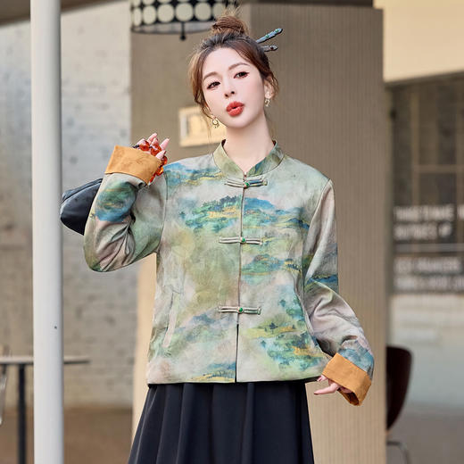 新中式国风外套，高级感小个子短款盘扣唐装上衣NSYY6183 商品图3