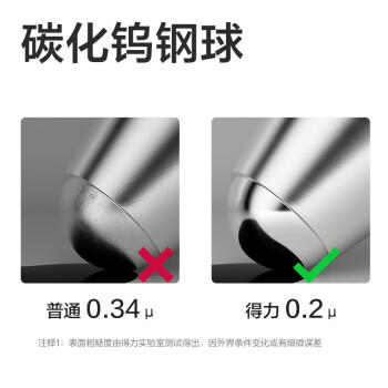 得力（deli）量贩装0.5mm黑色子弹头拔帽中性笔芯 学生中性笔签字笔替芯 34567/6600/Q7适用 50支/桶33405 商品图4