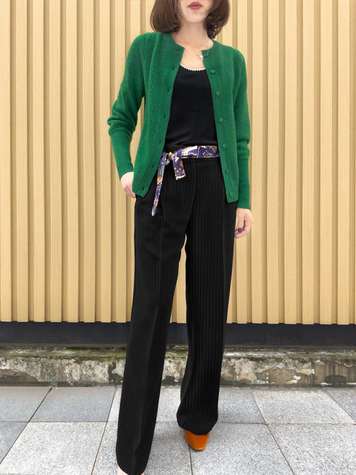 TYNVIE 连腰带直筒裤-黑色 商品图9