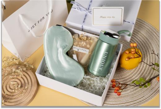 优雅纯白礼盒系列-保温杯养身安睡套装 商品图0